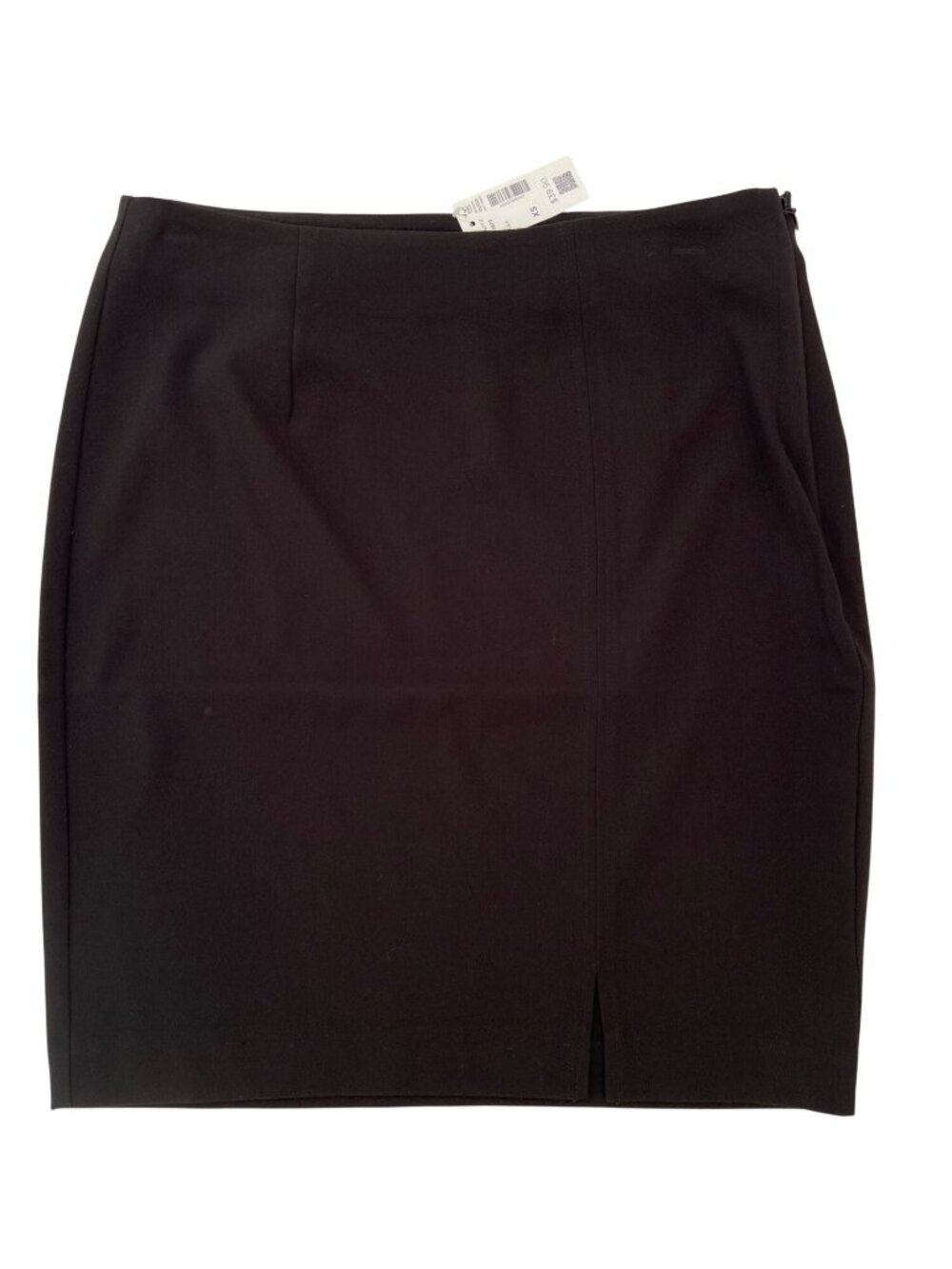 NWT Black Stretch Pencil Skirt XS Minimalist Office Quiet Luxury Workwear Chic